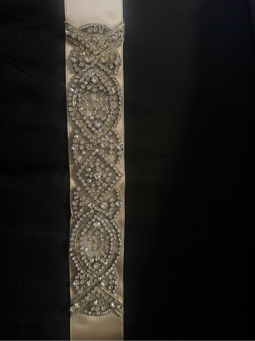 Embellished Satin Ribbon Bridal Sash - Picture 3 of 5